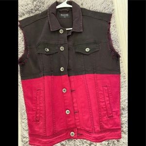 Denim cut-sleeves jacket for women’s